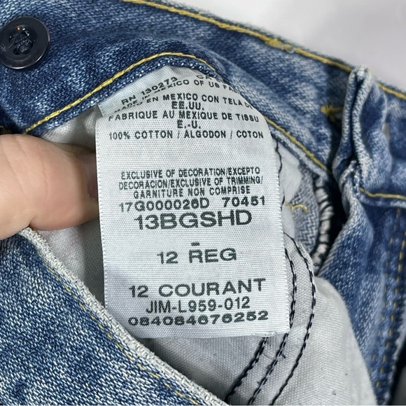 Wrangler Jeans Boys 12 Reg. Adjustable Waist. Excellent condition. Wear on hem. - Picture 5 of 8